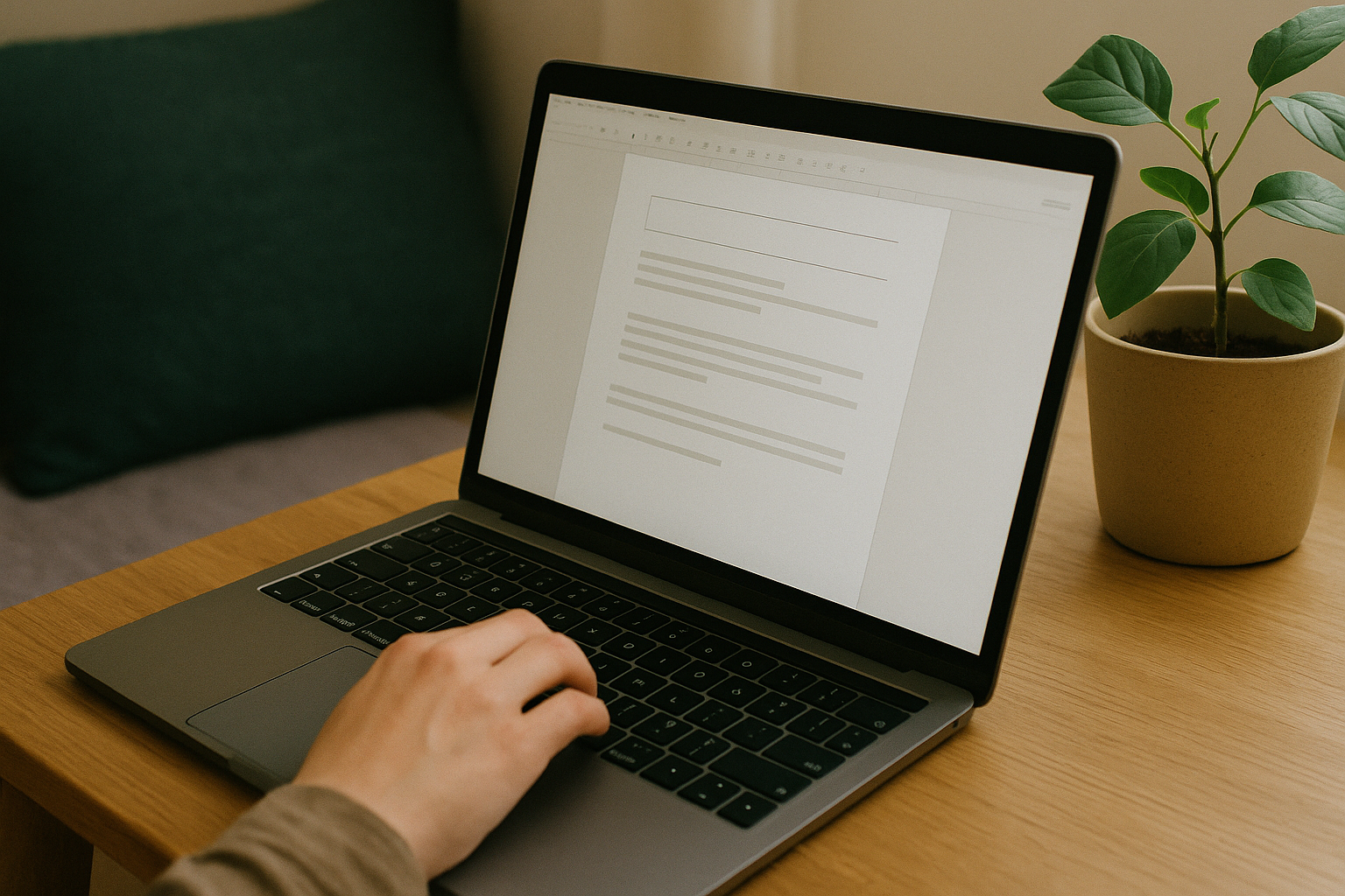 Układ deklaracji dostępności na ekranie laptopa